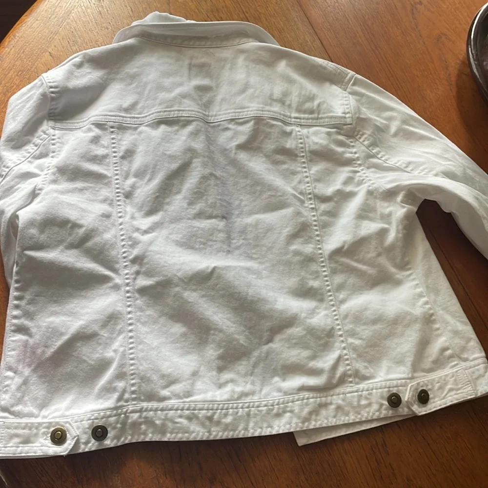 Ruby Rd white Jean jacket size 14 - Picture 4 of 4